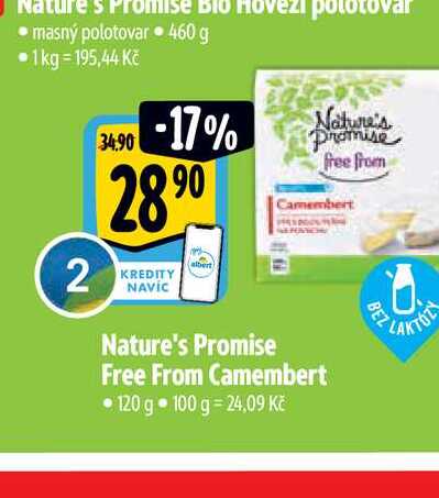   Nature's Promise free from Camembert 120 g