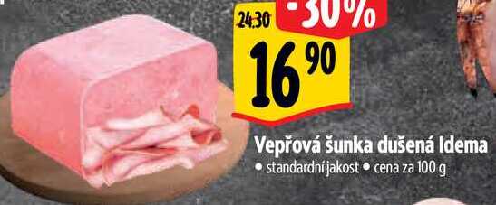 Vepřová šunka dušená Idema, cena za 100 g 