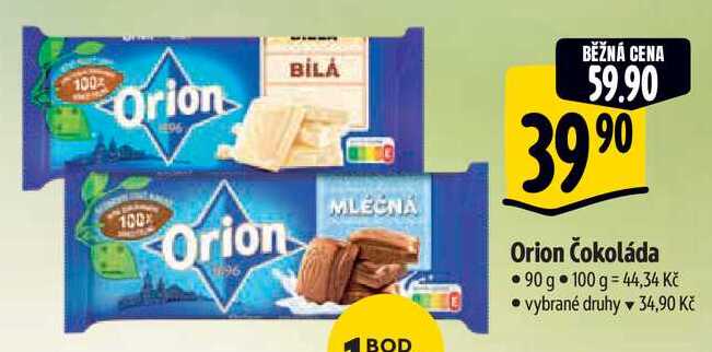 Orion Čokoláda, 90 g 