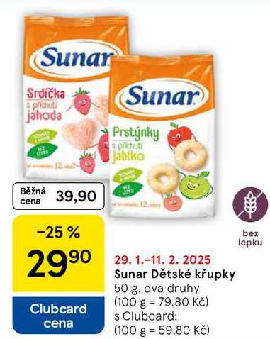 Sunar Dětské křupky, 50 g