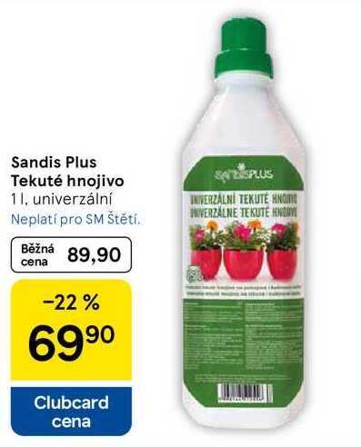 Sandis Plus Tekuté hnojivo, 1 l, univerzální 