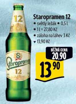 Staropramen 12, 0,5 l