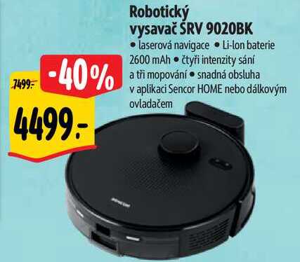 Robotický vysavač SRV 9020BK 