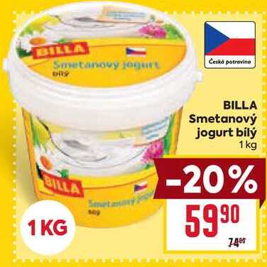 BILLA Smetanový jogurt bílý 1 kg