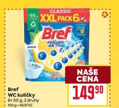 Bref WC kuličky 6x50 g