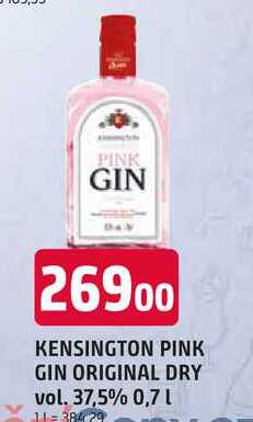 PINK GIN ORIGINAL DRY vol. 37,5% 0,7l