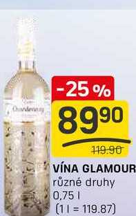 VÍNA GLAMOUR různé druhy 0,75l