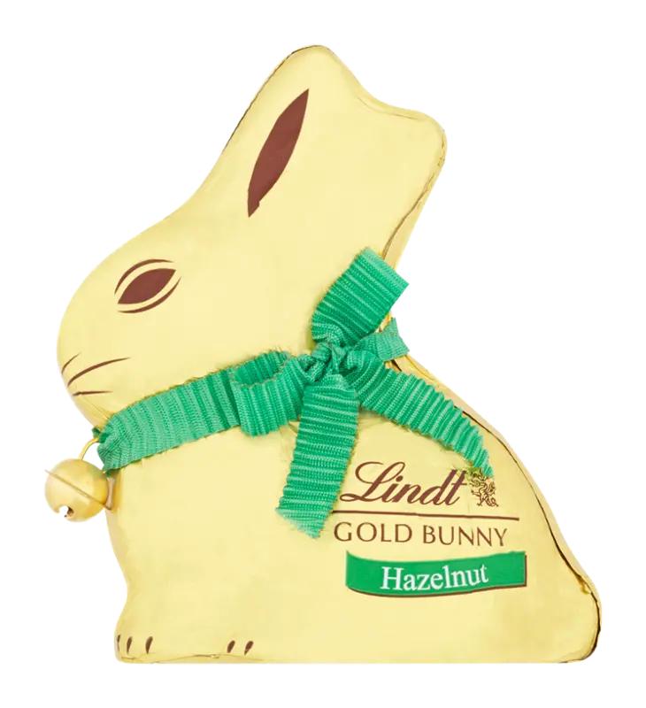 Lindt Gold Bunny Hazelnut mléčná čokoláda s drcenými lískovými ořechy, 100 g