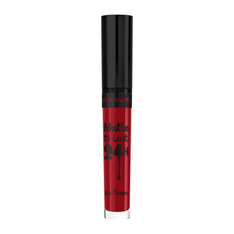 miss sporty Tekutá rtěnka Matte to Last 24h Lip Cream 300 Vivid Red, 1 ks