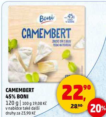 CAMEMBERT 45% BONI, 120 g