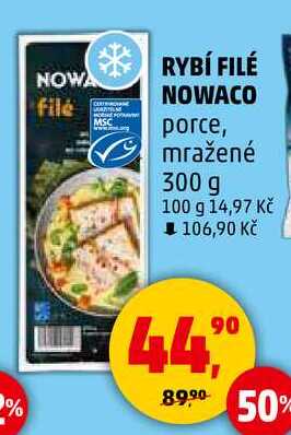 NOWACO rybí filé porce, mražené, 300 g