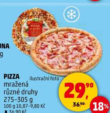 PIZZA mražená různé druhy, 275-305 g 