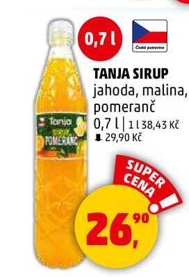 TANJA SIRUP jahoda, 0,7 l 