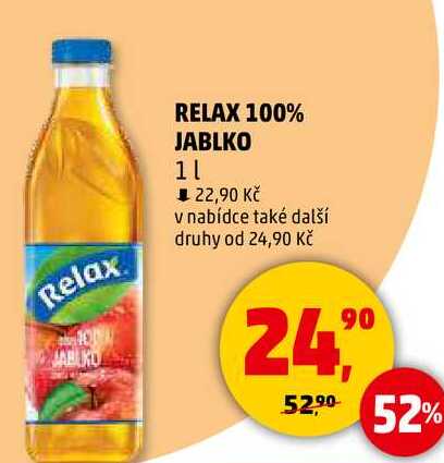 RELAX 100% JABLKO, 1 l 