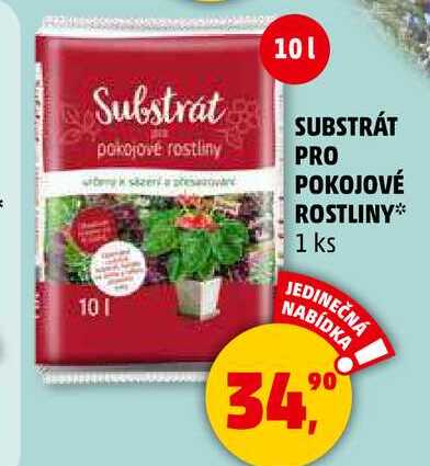 SUBSTRÁT PRO POKOJOVÉ ROSTLINY, 1 ks 