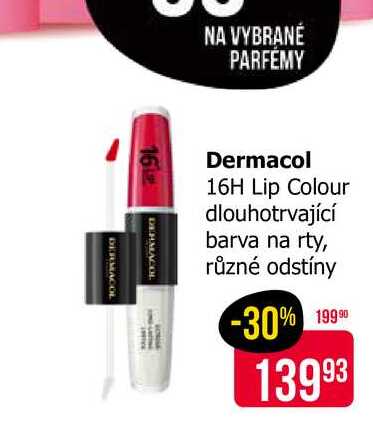 Dermacol 16H Lip Colour dlouhotrvající barva na rty, různé odstíny 