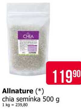 Allnature chia semínka 500 g