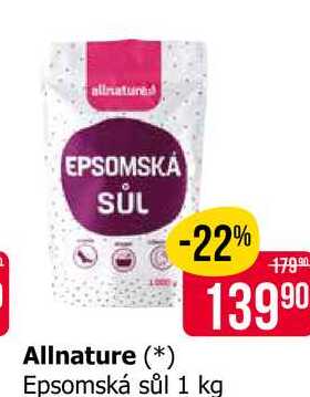 Allnature Epsomská sůl 1 kg 