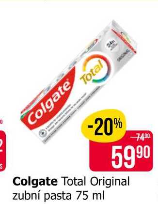 Colgate Total Original zubní pasta 75 ml 