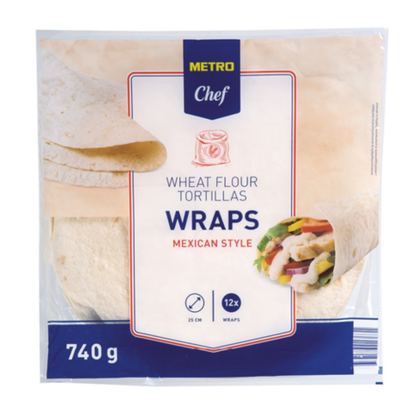 Metro Chef Tortillas Wraps Mexican style 25cm