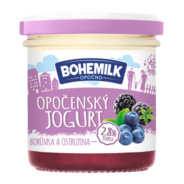 Bohemilk Opočenský jogurt borůvka - ostružina 2,8%