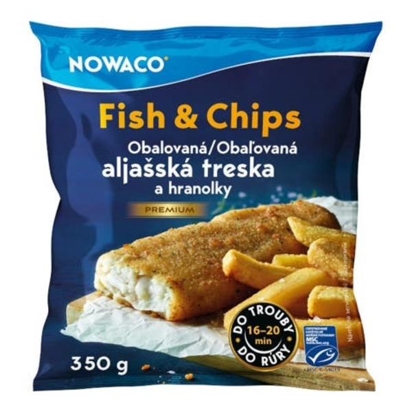 Nowaco Fish and Chips - Obalovaná aljašská treska a hranolky