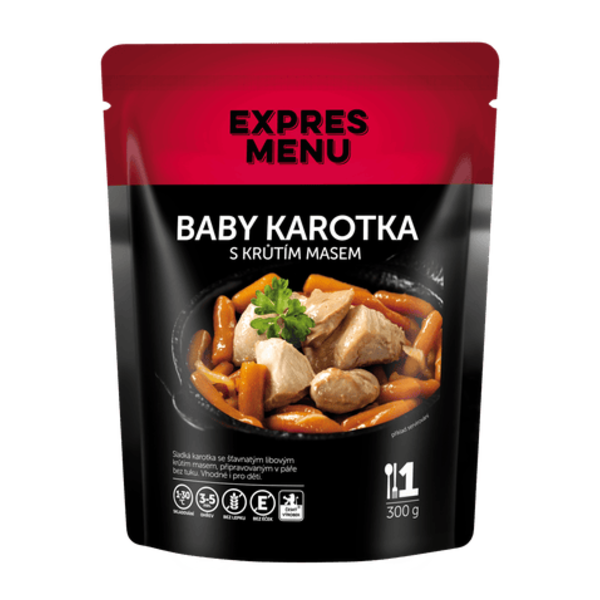 EXPRES MENU Baby karotka s krůtím masem, 1 porce