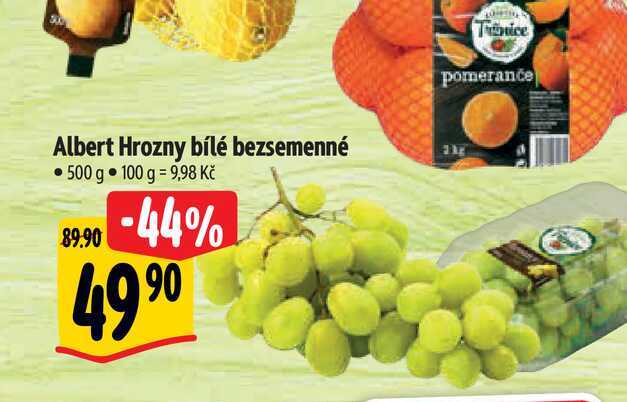  Albert Hrozny bílé bezsemenné  500 g 