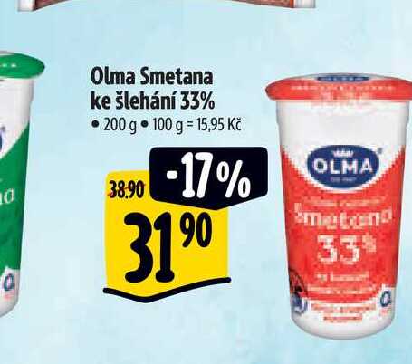 Olma Smetana ke šlehání 33% 200 g