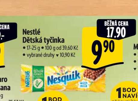   Nestlé Dětská tyčinka 17-25 g 