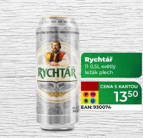 Rychtář 11 0,5L světlý ležák plech 