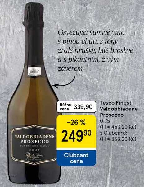 Tesco Finest Valdobbiadene Prosecco, 0.75 l