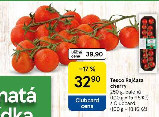 Tesco Rajčata cherry, 250 g, balená 