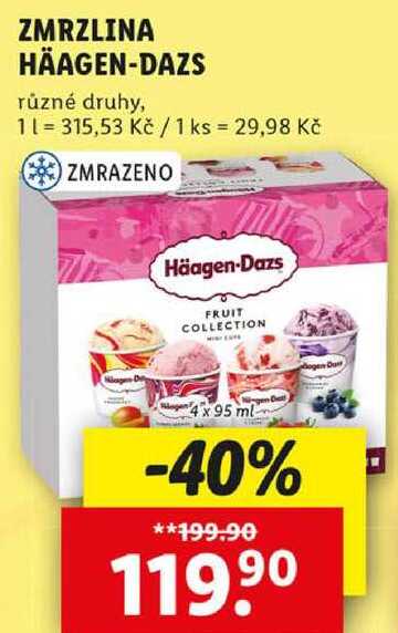 ZMRZLINA HÄAGEN-DAZS, 4x 95 ml