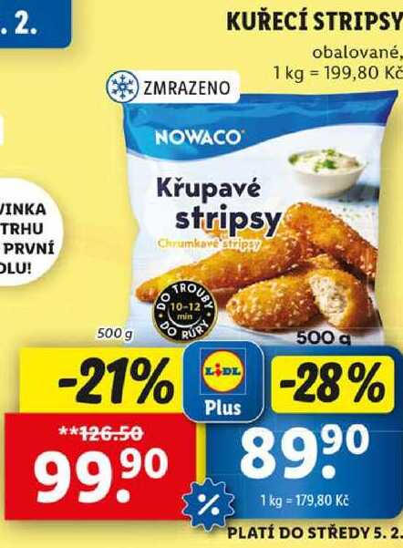 KUŘECÍ STRIPSY, 500 g