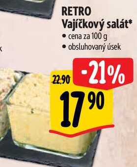 RETRO Vajíčkový salát, cena za 100 g