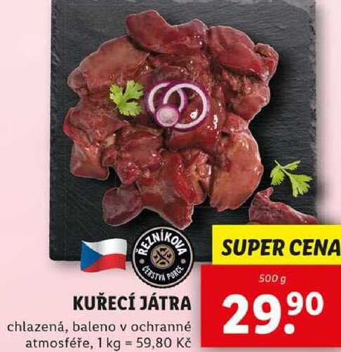 KUŘECÍ JÁTRA, 500 g