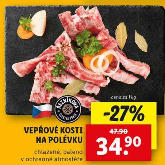 VEPŘOVÉ KOSTI NA POLÉVKU, cena za 1 kg