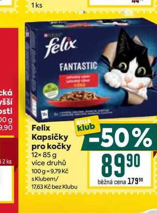 Felix Kapsičky pro kočky 12× 85 g 