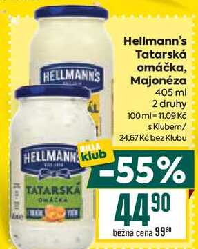 Hellmann's Tatarská omáčka, Majonéza 405 ml  