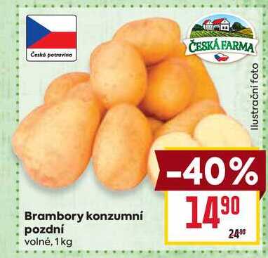 Brambory konzumní pozdní volné, 1kg