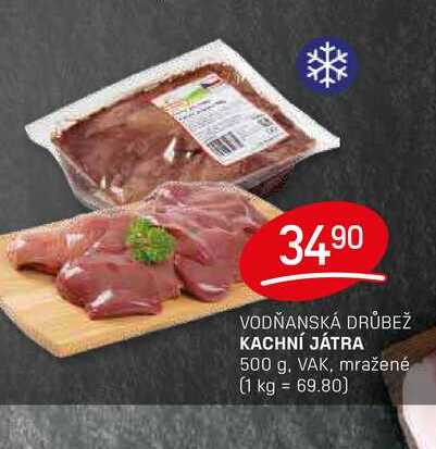 KACHNÍ JÁTRA 500 g. VAK, mražené 