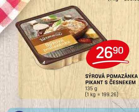 SÝROVÁ POMAZÁNKA PIKANT S ČESNEKEM 135 g