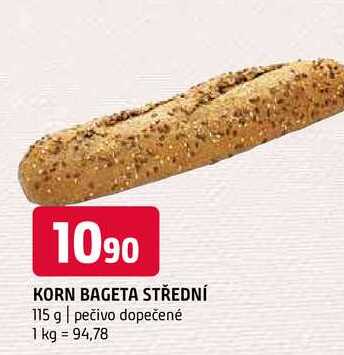 Korn bageta střední 115 g pečivo dopečené 