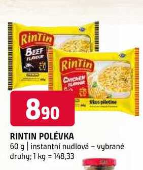 Rintin polévka 60 g instantní nudlová vybrané druhy