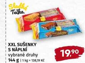 XXL Sušenky s náplní vybrané druhy 144 g