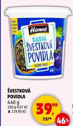 ŠVESTKOVÁ POVIDLA, 440 g 