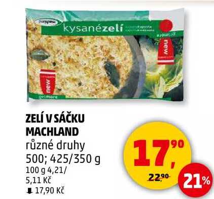 MACHLAND zelí v sáčku různé druhy, 500, 425/350 g  