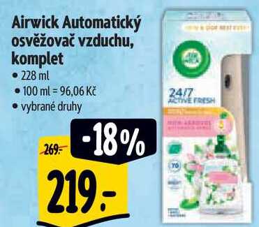 Airwick Automatický osvěžovač vzduchu, komplet, 228 ml