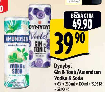 Dynybyl Gin & Tonic/Amundsen Vodka & Soda, 250 ml 